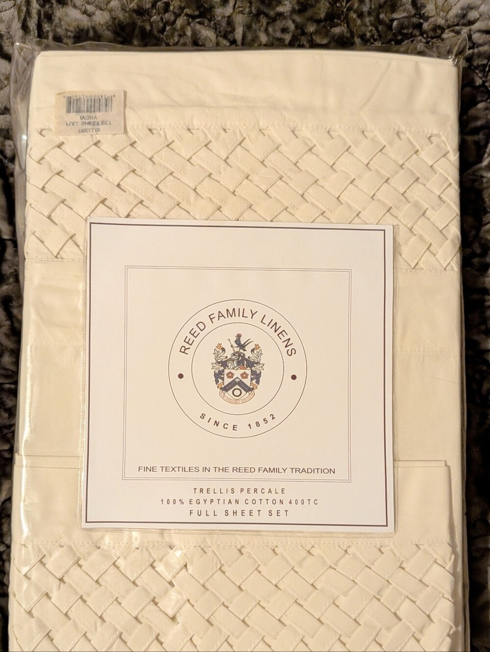 Trellis* Reed Family Linens-100% Egyptian Cotton Percale- 2 Extra Pillcases!